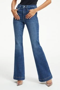 GOOD AMERICAN High Waisted GOOD LEGS FLARE | INDIGO305