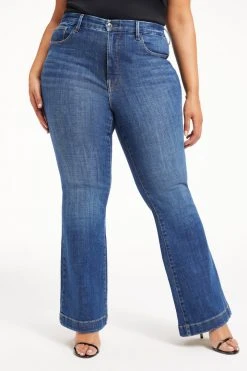 GOOD AMERICAN High Waisted GOOD LEGS FLARE | INDIGO305