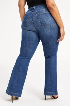 GOOD AMERICAN High Waisted GOOD LEGS FLARE | INDIGO305