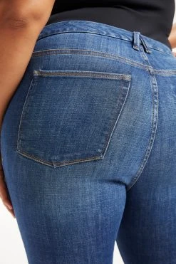 GOOD AMERICAN High Waisted GOOD LEGS FLARE | INDIGO305