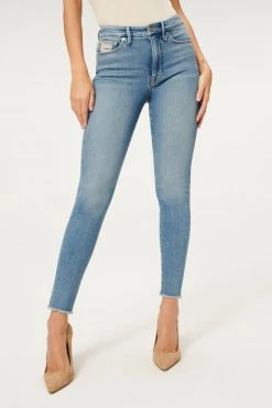 GA-SALE GOOD LEGS FRAY HEM | BLUE786 High Waisted