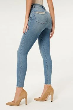 GA-SALE GOOD LEGS FRAY HEM | BLUE786 High Waisted