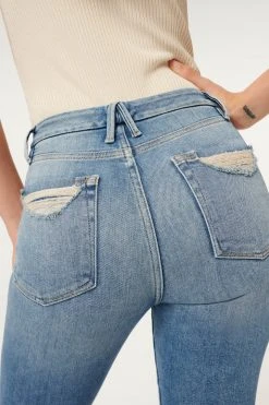 GA-SALE GOOD LEGS FRAY HEM | BLUE786 High Waisted