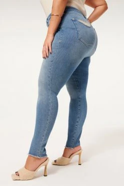 GA-SALE GOOD LEGS FRAY HEM | BLUE786 High Waisted