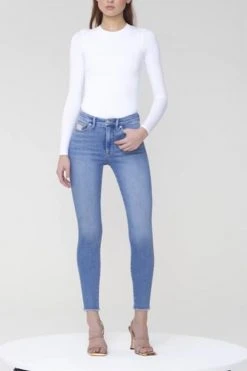 GA-SALE GOOD LEGS FRAY HEM | BLUE786 High Waisted