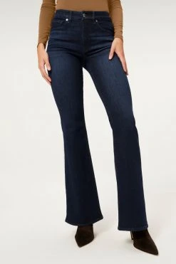 GOOD AMERICAN GOOD LEGS FLARE SIDE SLIT | BLUE793