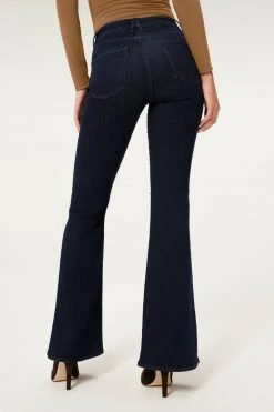 GOOD AMERICAN GOOD LEGS FLARE SIDE SLIT | BLUE793