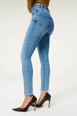 GA-SALE GOOD LEGS WORN HEM | BLUE876 High Waisted