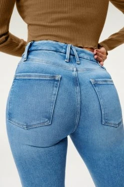 GA-SALE GOOD LEGS WORN HEM | BLUE876 High Waisted