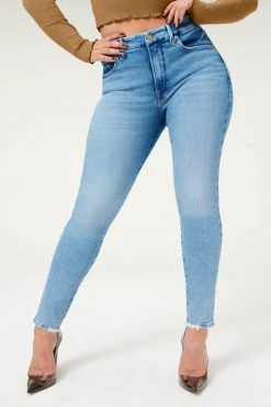 GA-SALE GOOD LEGS WORN HEM | BLUE876 High Waisted