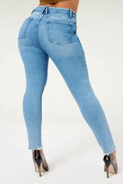 GA-SALE GOOD LEGS WORN HEM | BLUE876 High Waisted