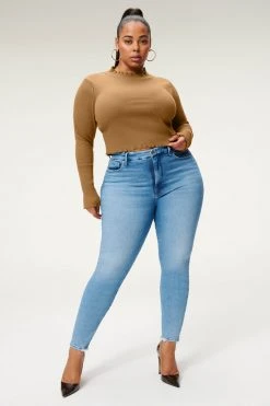 GA-SALE GOOD LEGS WORN HEM | BLUE876 High Waisted