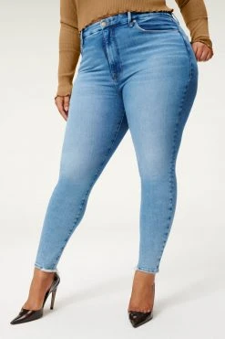 GA-SALE GOOD LEGS WORN HEM | BLUE876 High Waisted