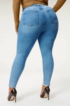 GA-SALE GOOD LEGS WORN HEM | BLUE876 High Waisted