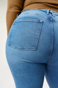 GA-SALE GOOD LEGS WORN HEM | BLUE876 High Waisted