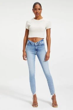 GOOD AMERICAN GOOD LEGS LOW | INDIGO011