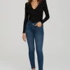 GOOD AMERICAN Mid-Rise Jeans GOOD LEGS LOW | BLUE620