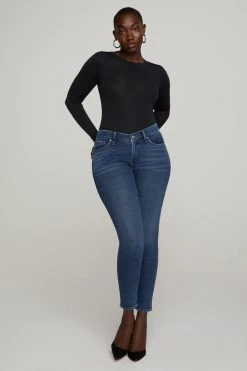 GOOD AMERICAN Mid-Rise Jeans GOOD LEGS LOW | BLUE620