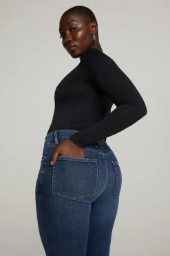 GOOD AMERICAN Mid-Rise Jeans GOOD LEGS LOW | BLUE620