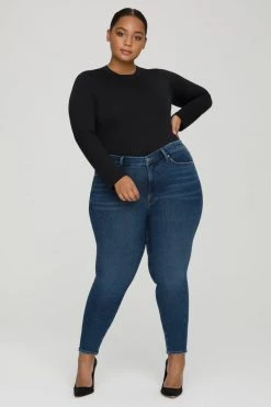 GOOD AMERICAN Mid-Rise Jeans GOOD LEGS LOW | BLUE620