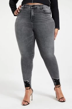 GOOD AMERICAN Skinny GOOD LEGS LOW W/ SHADOW POCKET | BLACK262