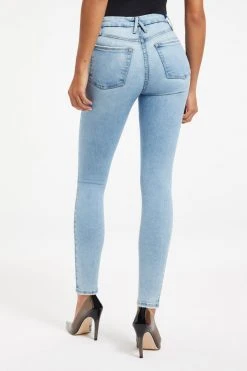 GOOD AMERICAN High Waisted GOOD LEGS NATURAL FRAY HEM | INDIGO151