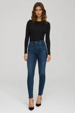 GA-SALE GOOD LEGS W/ RAW CHEWED HEM | BLUE653