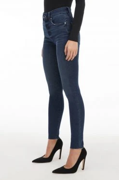 GOOD AMERICAN GOOD LEGS RAW HEM | BLUE660 High Waisted