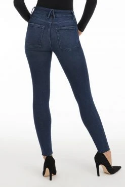 GOOD AMERICAN GOOD LEGS RAW HEM | BLUE660 High Waisted