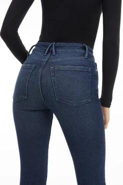 GOOD AMERICAN GOOD LEGS RAW HEM | BLUE660 High Waisted