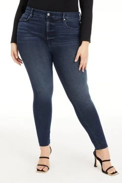 GOOD AMERICAN GOOD LEGS RAW HEM | BLUE660 High Waisted