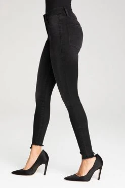 GOOD AMERICAN GOOD LEGS STEP HEM | BLACK069 High Waisted