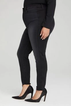 GOOD AMERICAN GOOD LEGS STEP HEM | BLACK069 High Waisted