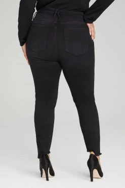 GOOD AMERICAN GOOD LEGS STEP HEM | BLACK069 High Waisted