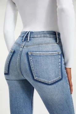 GOOD AMERICAN GOOD LEGS SHADOW POCKETS | INDIGO006 High Waisted