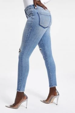 GOOD AMERICAN GOOD LEGS SHADOW POCKETS | INDIGO006 High Waisted