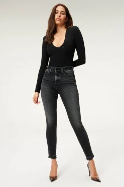 GA-SALE GOOD LEGS SHADOW POCKETS | BLACK160 High Waisted