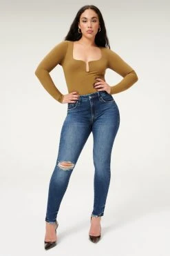 GA-SALE High Waisted GOOD LEGS SHADOW POCKETS | BLUE831