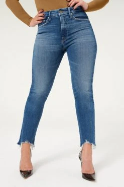 GOOD AMERICAN High Waisted GOOD LEGS CIGARETTE | BLUE842