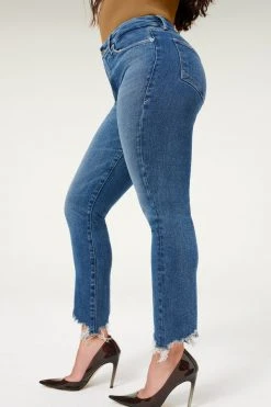 GOOD AMERICAN High Waisted GOOD LEGS CIGARETTE | BLUE842