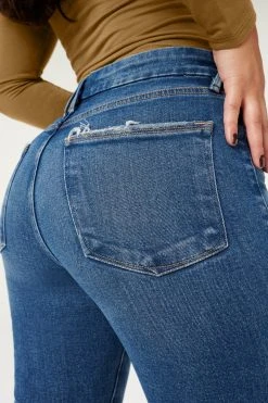 GOOD AMERICAN High Waisted GOOD LEGS CIGARETTE | BLUE842