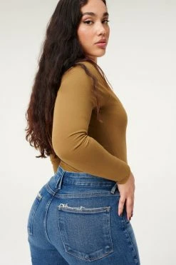 GOOD AMERICAN High Waisted GOOD LEGS CIGARETTE | BLUE842