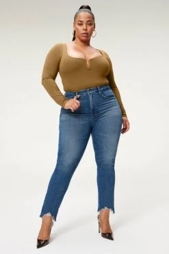 GOOD AMERICAN High Waisted GOOD LEGS CIGARETTE | BLUE842