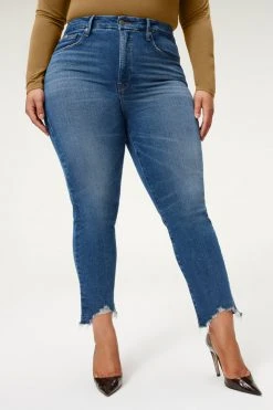 GOOD AMERICAN High Waisted GOOD LEGS CIGARETTE | BLUE842