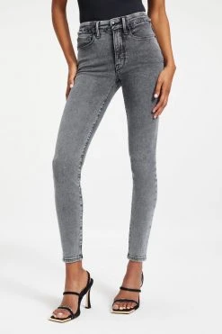 GOOD AMERICAN GOOD LEGS SHADOW POCKETS | BLACK260 High Waisted