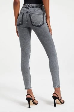 GOOD AMERICAN GOOD LEGS SHADOW POCKETS | BLACK260 High Waisted