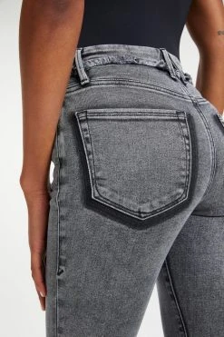 GOOD AMERICAN GOOD LEGS SHADOW POCKETS | BLACK260 High Waisted