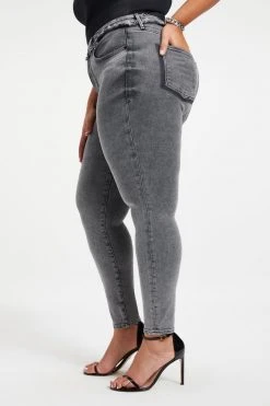 GOOD AMERICAN GOOD LEGS SHADOW POCKETS | BLACK260 High Waisted