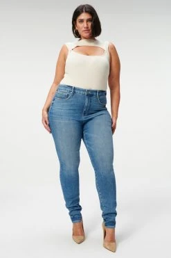 GOOD AMERICAN GOOD LEGS STACKED 33" INSEAM | BLUE815 High Waisted
