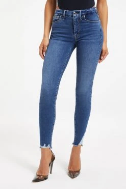 GOOD AMERICAN GOOD LEGS TORNADO HEM | INDIGO153